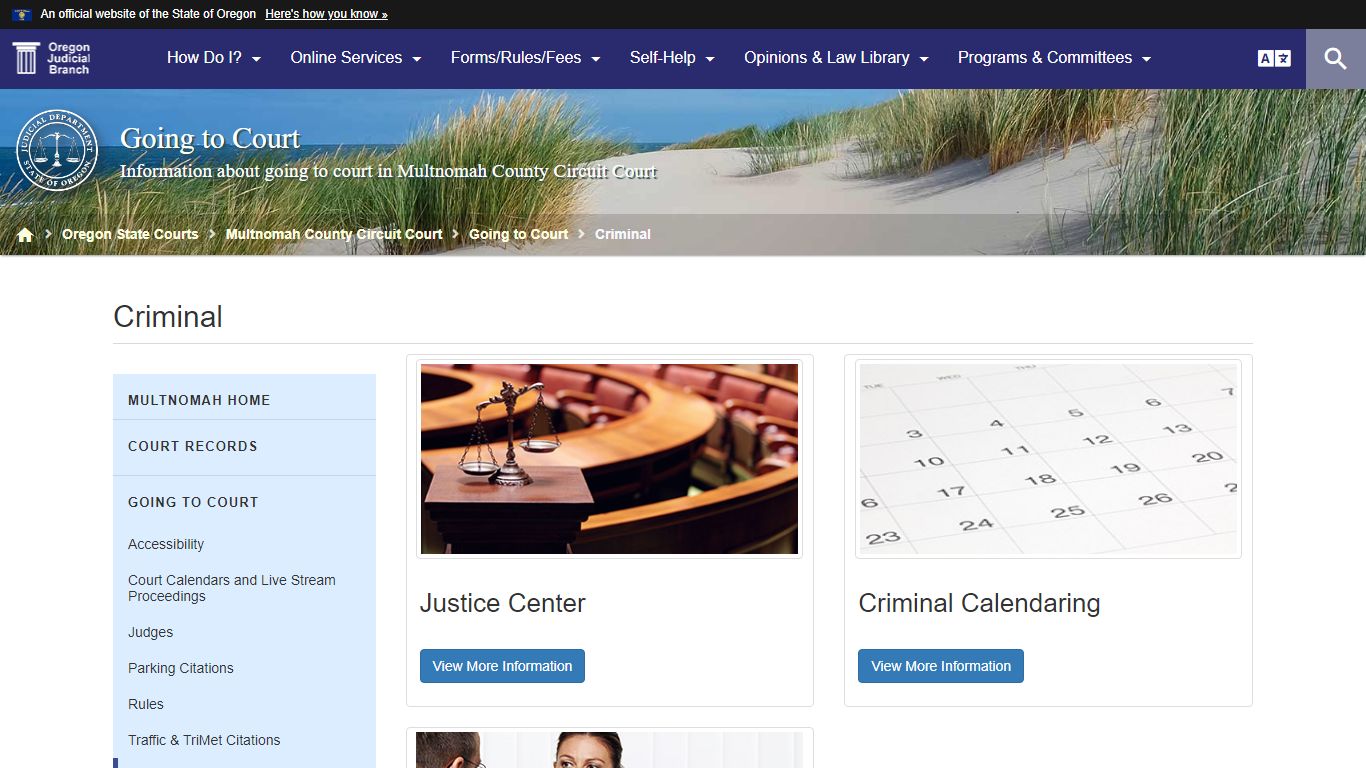 Criminal : Going to Court : State of Oregon - Oregon Judicial Department